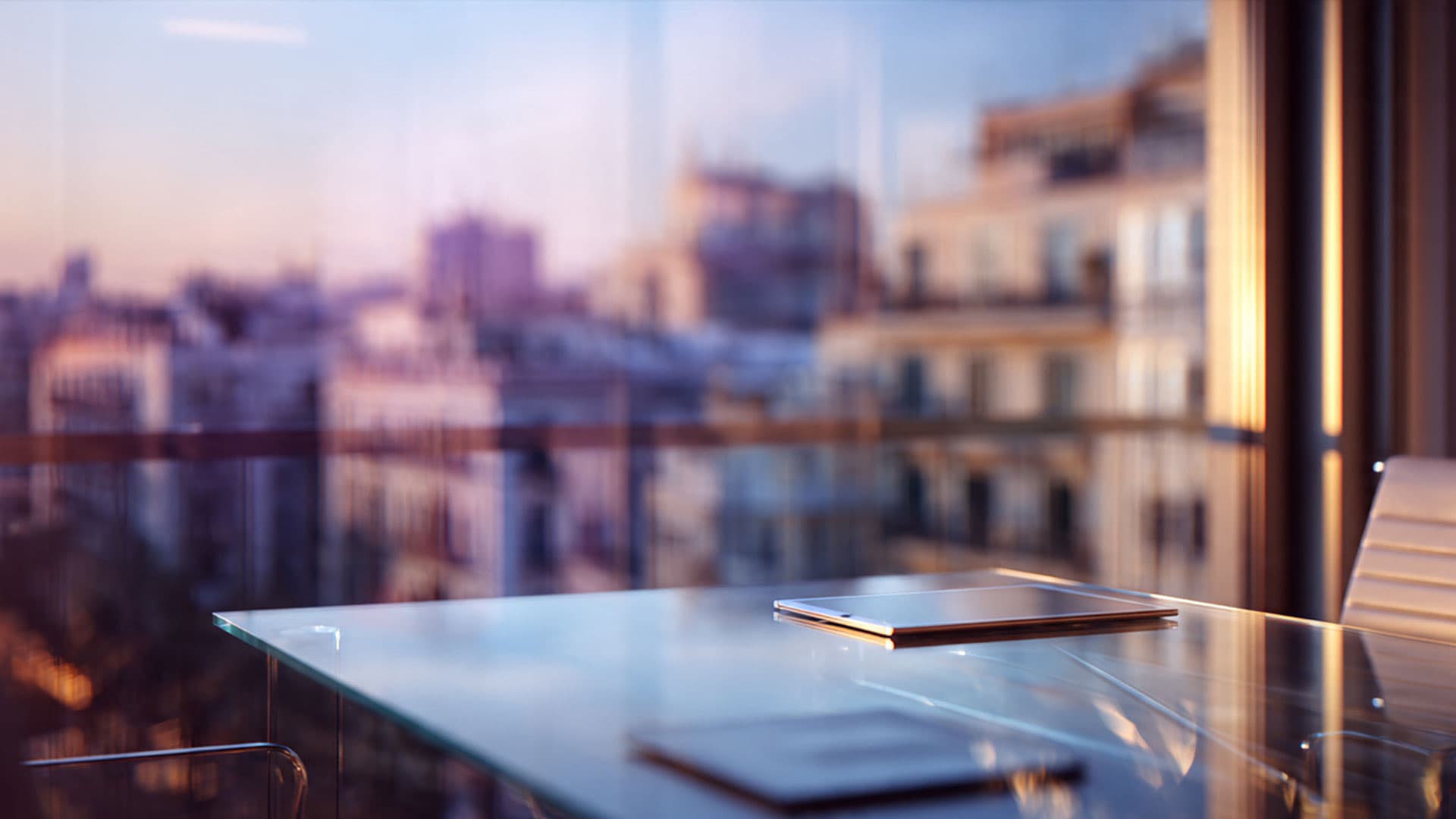 Lawyer consulting with client in a modern office